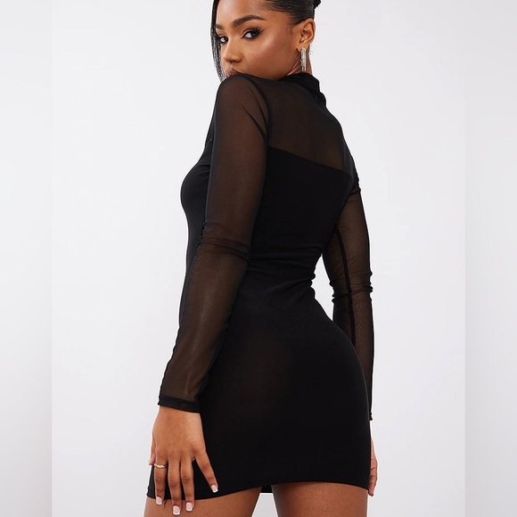 Pretty Little Thing Mesh Bodycon Mini Dress - Picture 3 of 5